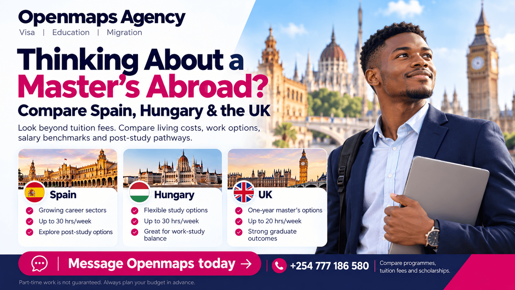 Your Master’s, Better Planned: Spain, Hungary or the UK?